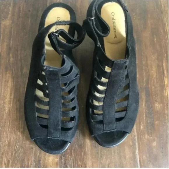 Croft & Barrow Heels | Black Heels | Black Open Toe Heels | Strappy Heels - Picture 5 of 8